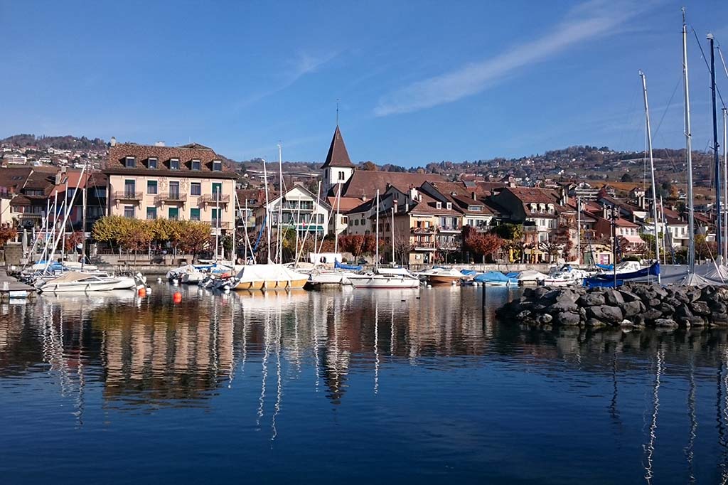Independent Escort Lausanne Lakeside panoramic view of Lausanne.