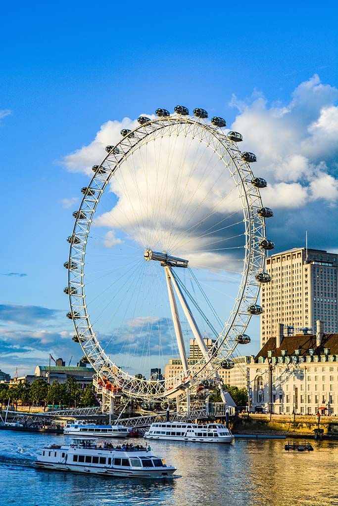 Themse und London Eye Themse und London Eye